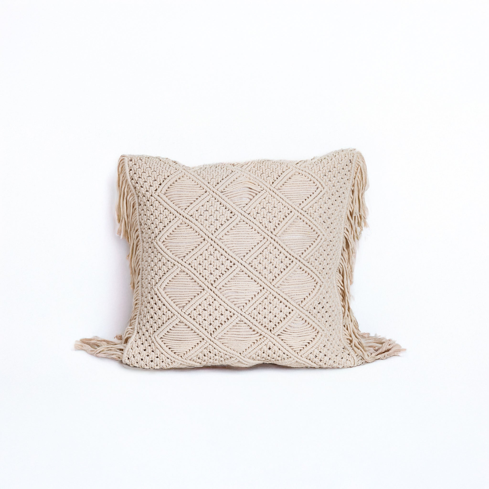 Macrame Cushion Cover (45x45cm) - Willow Tree DecorSF207