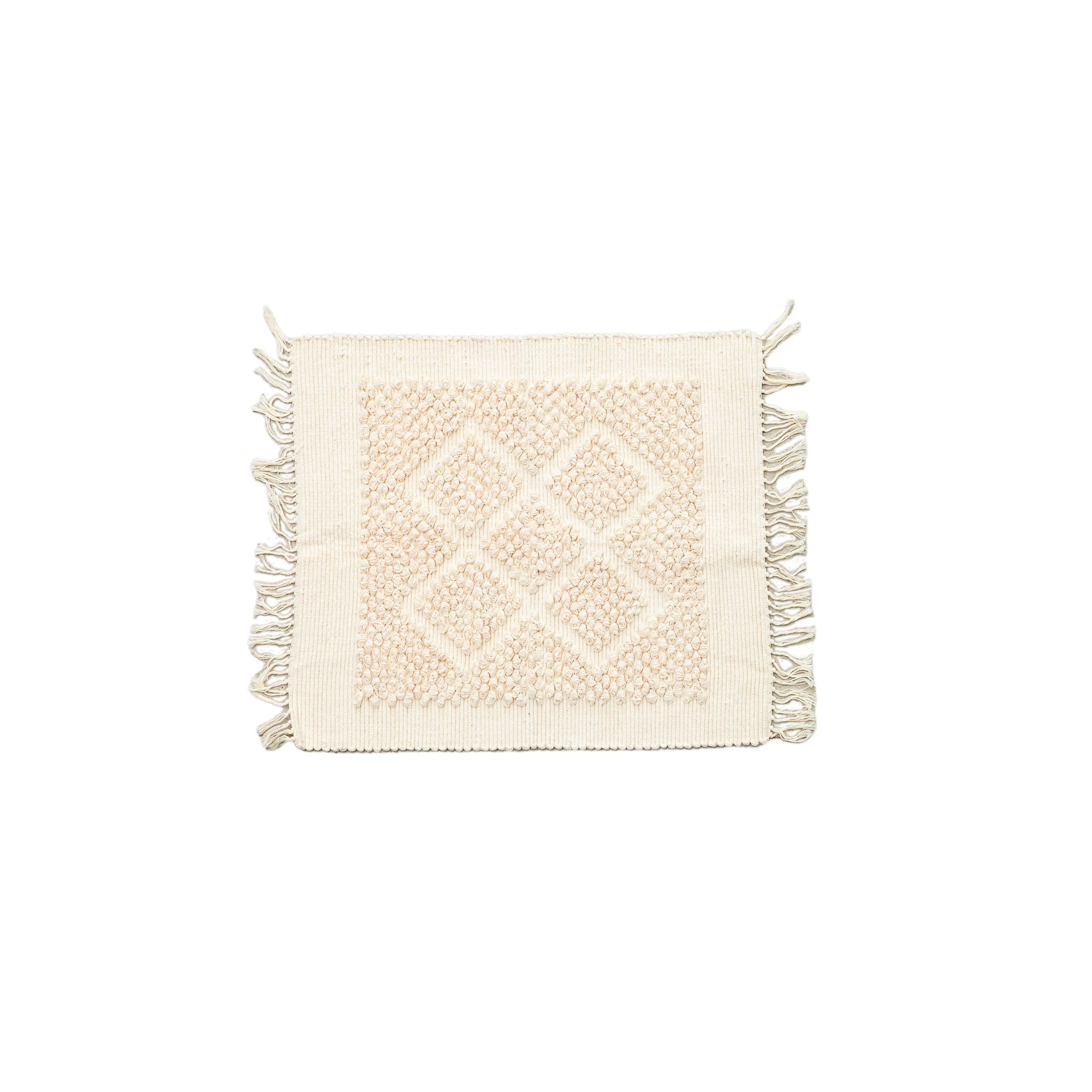 Hand - Woven Neutral Mat (52x63cm) - Willow Tree DecorSF151