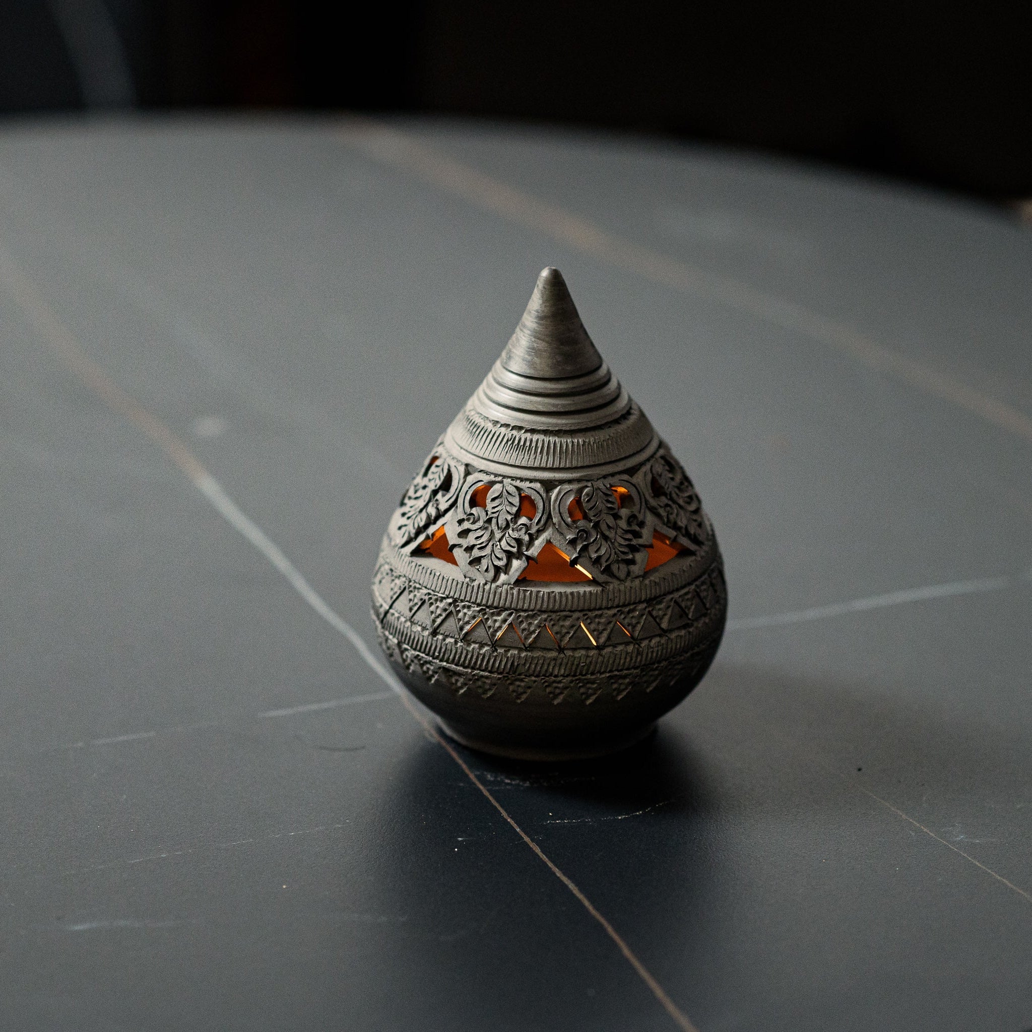 Charcoal Decorative Tealight Holder - Willow Tree DecorCB268