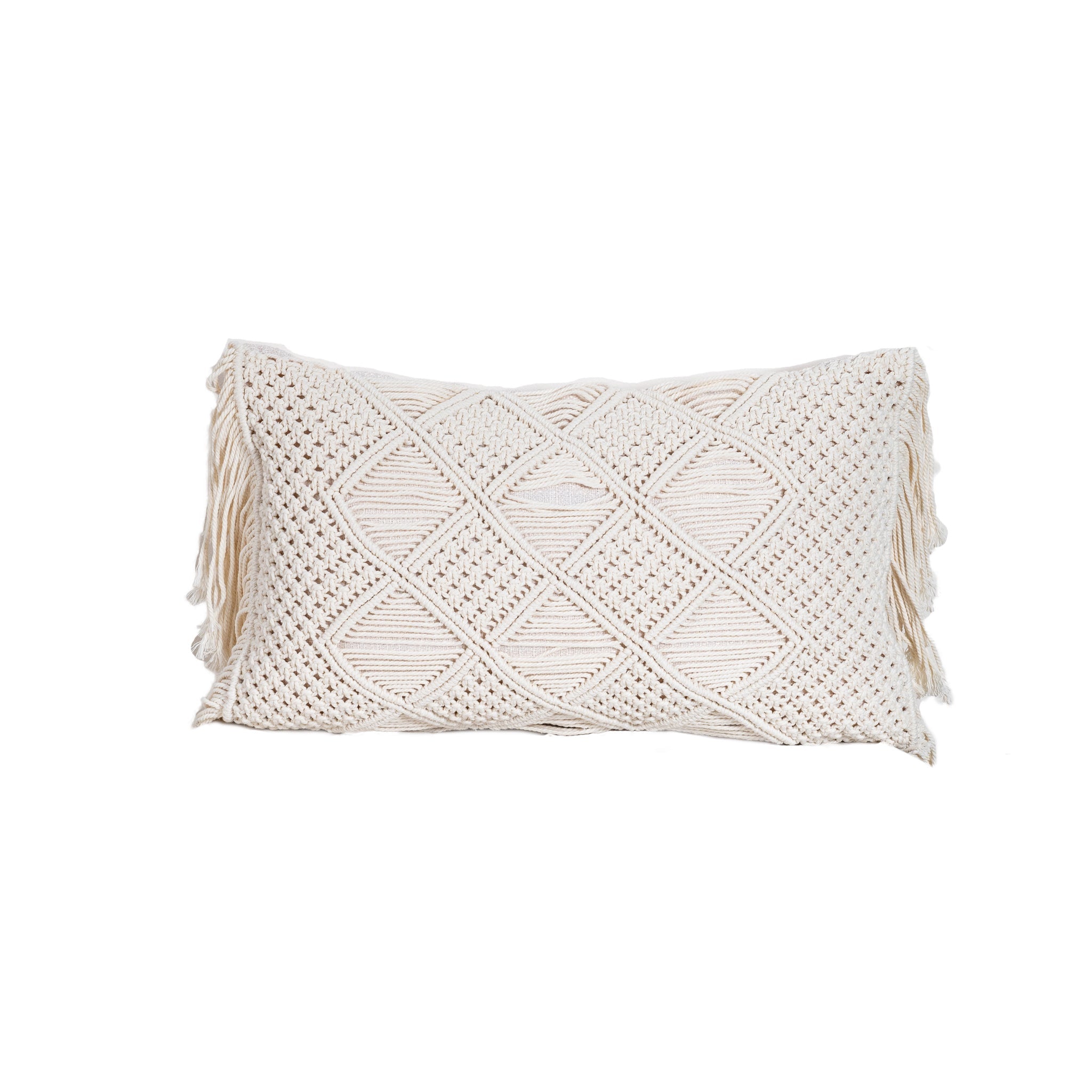 Macrame Cushion Cover (48x28cm) - Willow Tree DecorSF70