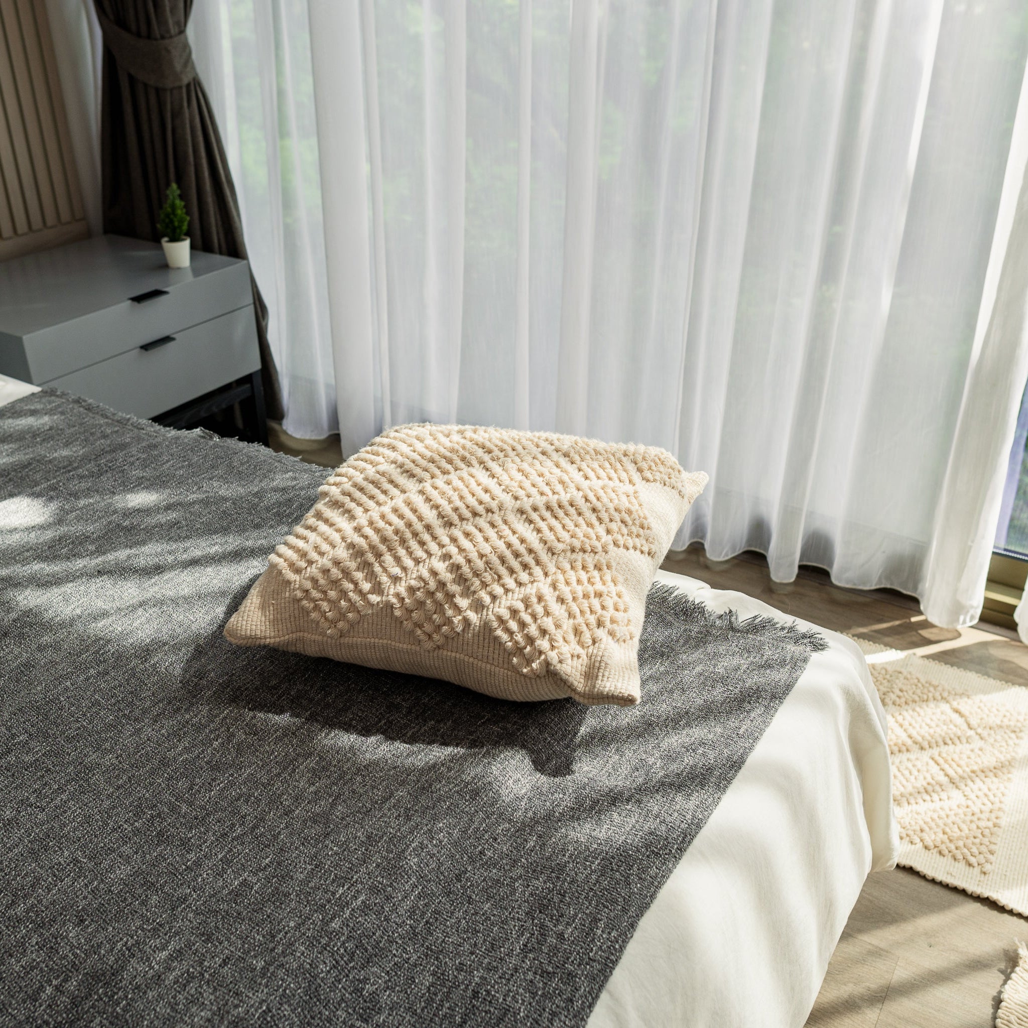 Macrame Cushion Cover (45x45cm) - Willow Tree DecorSF148