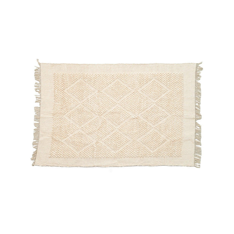 Hand - Woven Neutral Large Rug (100x150cm) - Willow Tree DecorSF149