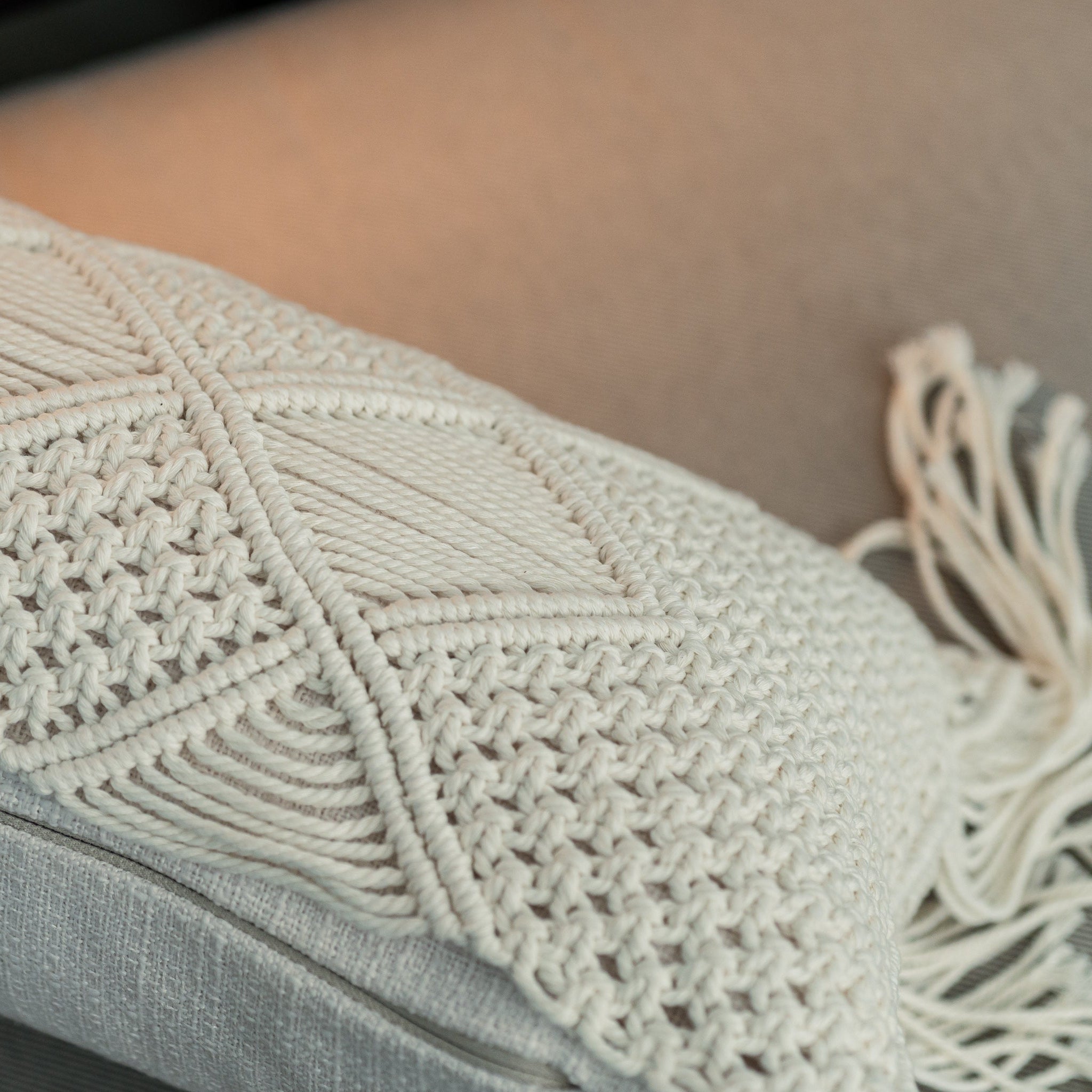 Macrame Cushion Cover (48x28cm) - Willow Tree DecorSF70