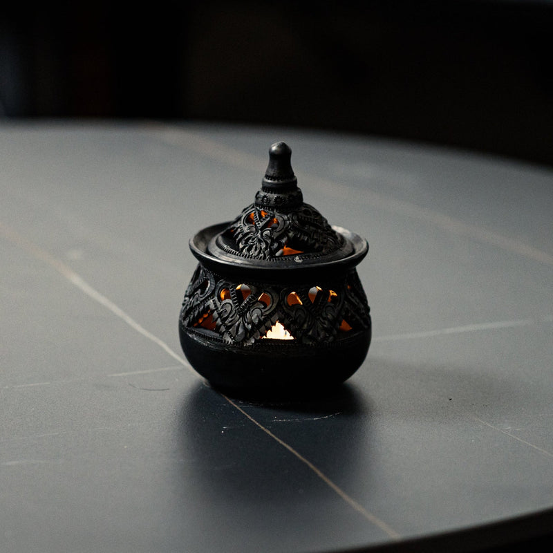 Noctura Carved Tealight Burner - Willow Tree DecorCB7