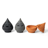 Handmade Burnt Orange Teardrop Tealight Burner - Willow Tree DecorCB231