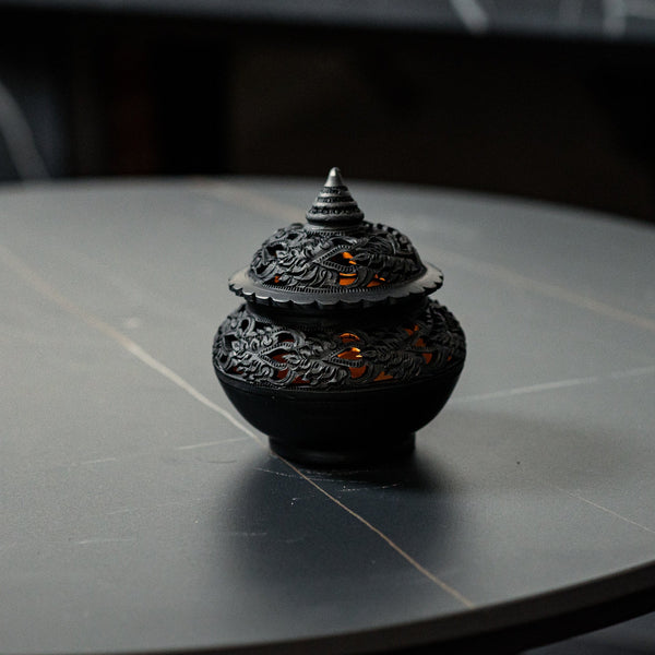 Midnight Black Tealight Holder - Willow Tree DecorCB267
