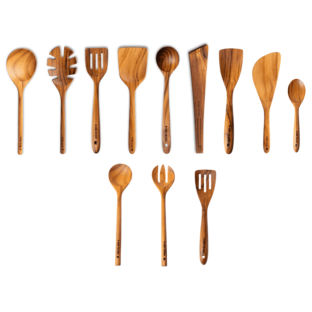The Full Kitchen — Teak Utensil Set (12 Piece) - Willow Tree DecorKD276