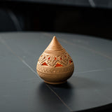 Handmade Burnt Orange Teardrop Tealight Burner - Willow Tree DecorCB231