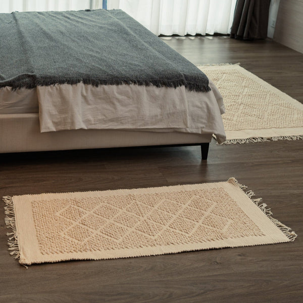 Hand - woven Neutral Hall Rug (52x130cm) - Willow Tree DecorSF150