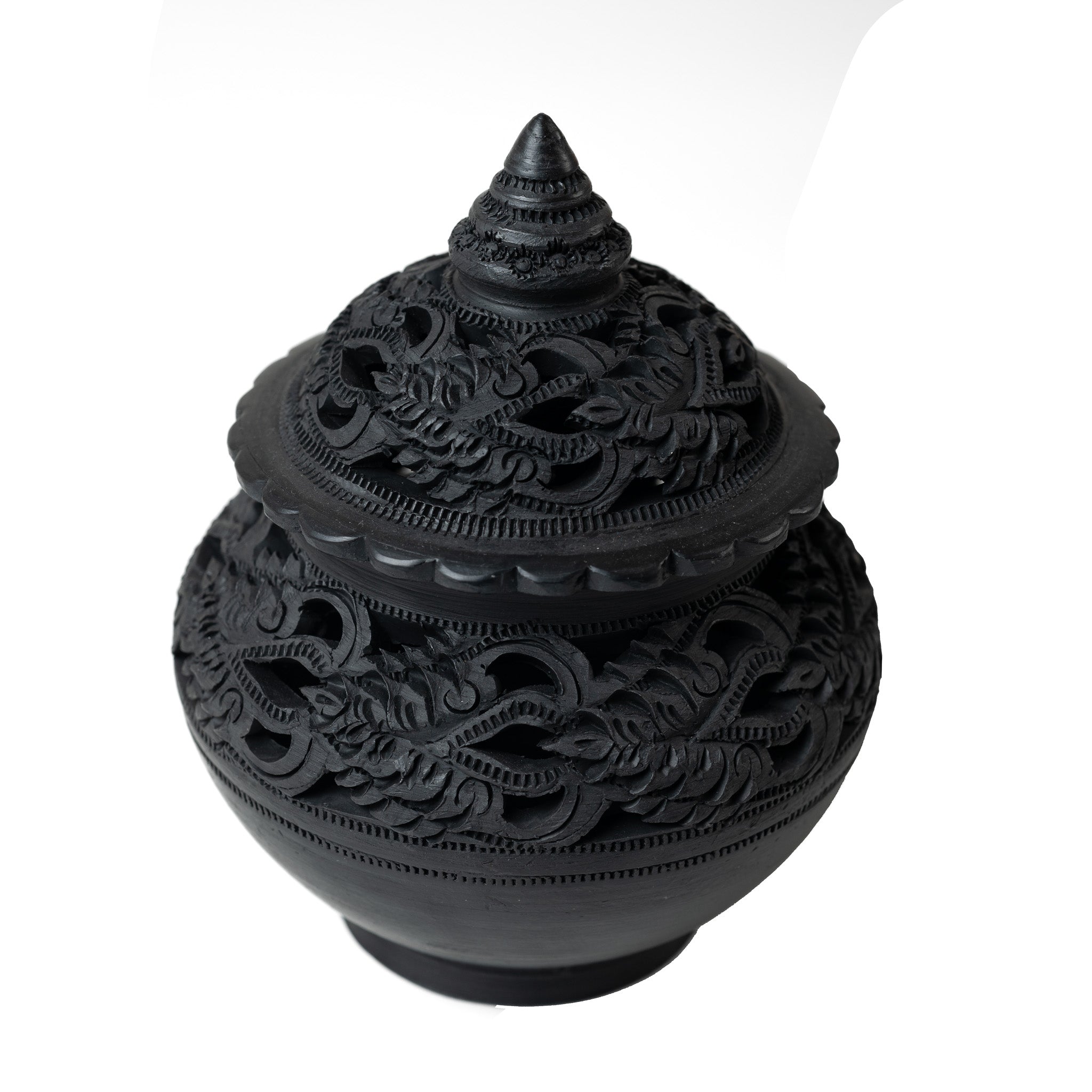 Midnight Black Tealight Holder - Willow Tree DecorCB267