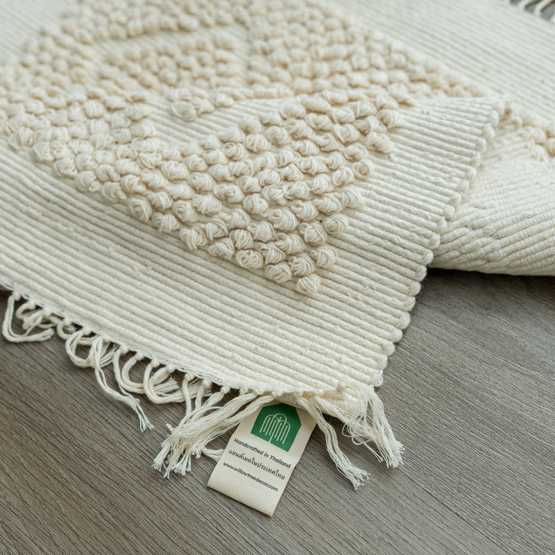 Hand - Woven Neutral Mat (52x63cm) - Willow Tree DecorSF151