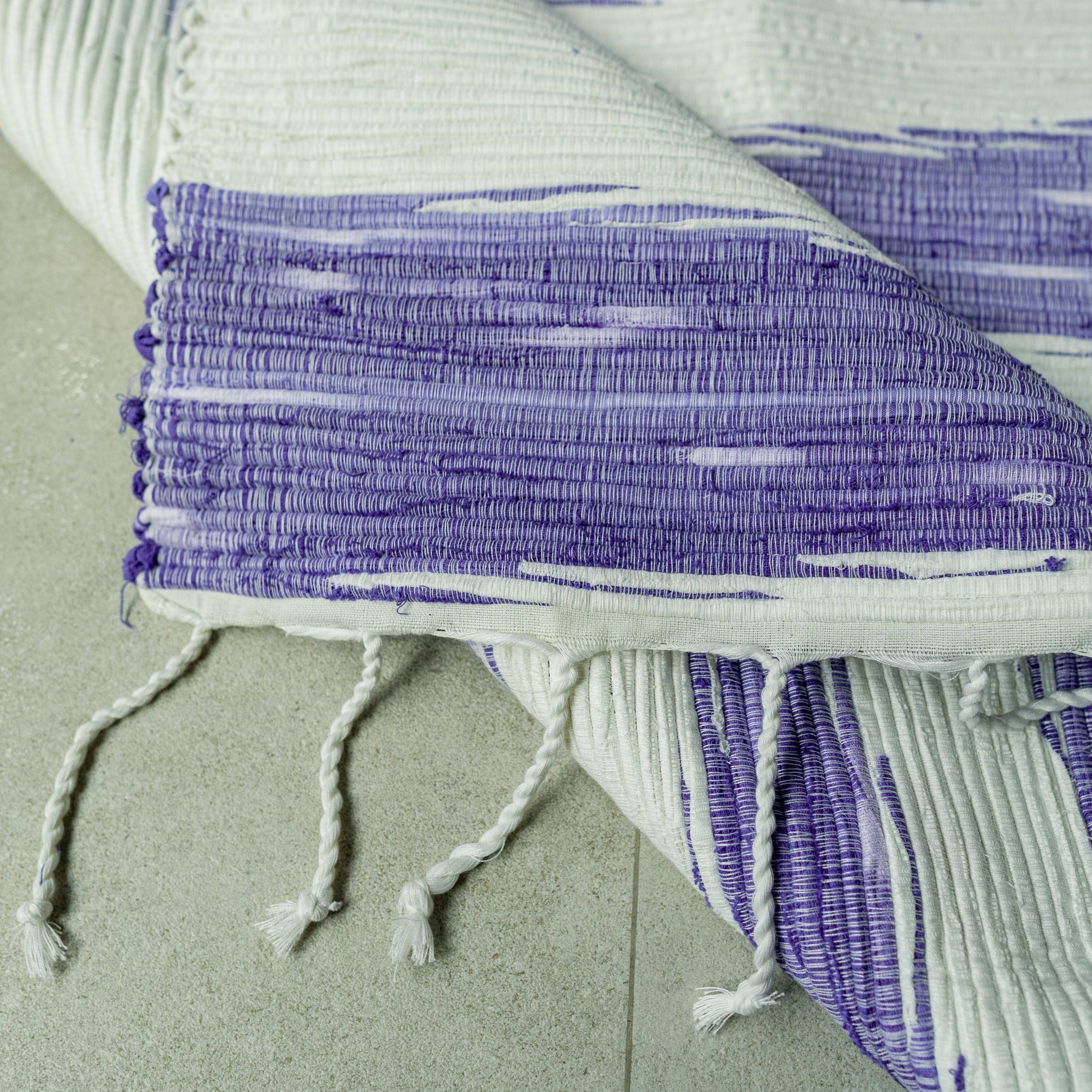 Hand - Woven Blue Wash Hall Rug (52x130cm) - Willow Tree DecorSF154