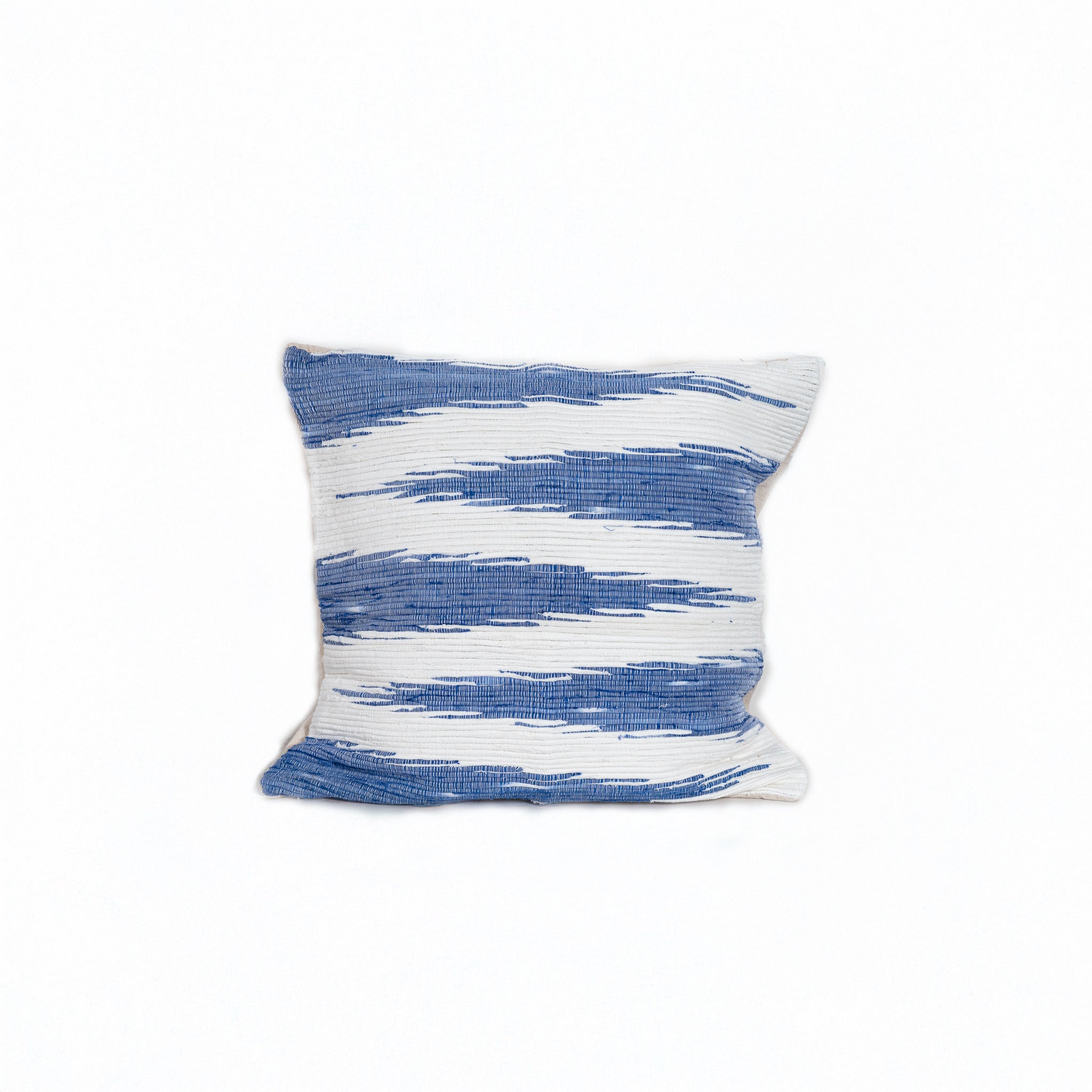 Hand - Woven Blue Wash Cushion Cover (45x45cm) - Willow Tree DecorSF152