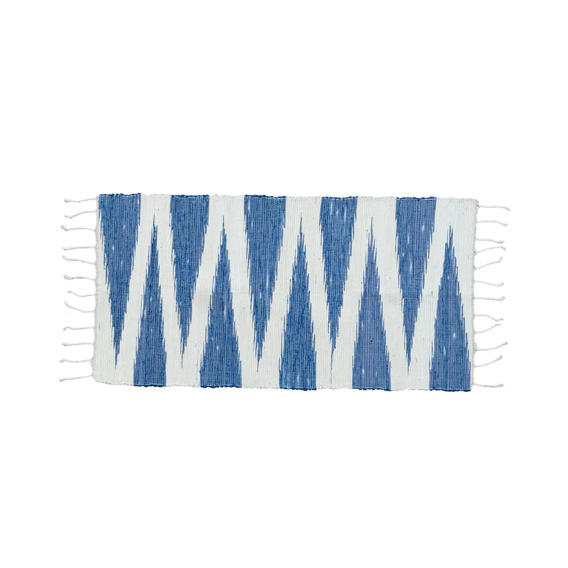 Hand - Woven Blue Wash Hall Rug (52x130cm) - Willow Tree DecorSF154